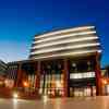 University of Hull Brynmor Jones Library at dusk