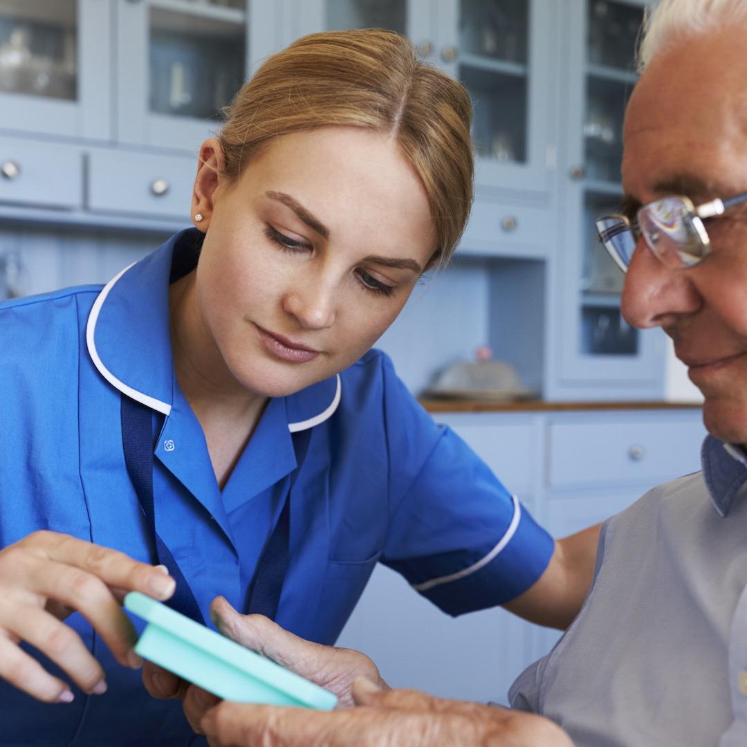 nursing student with a community patient