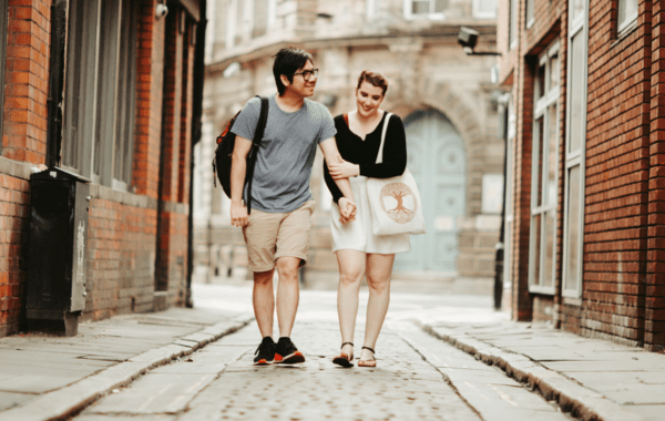 Students exploring Hull city centre