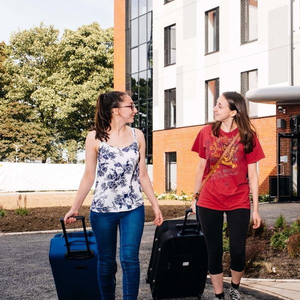 students at the courtyard accommodation
