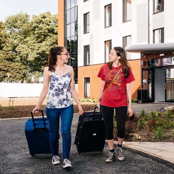 students at the courtyard accommodation