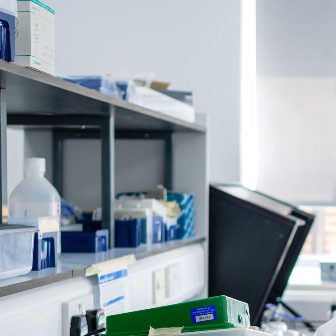 A Biomedical Science student working on equipment in the Allam Medical Building