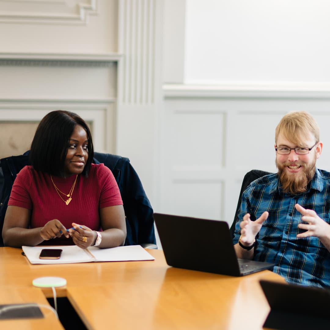 Students in the Executive Education Suite