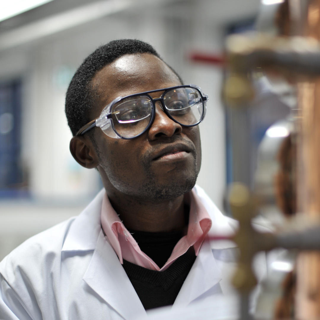 Chemical Engineering Student in Lab