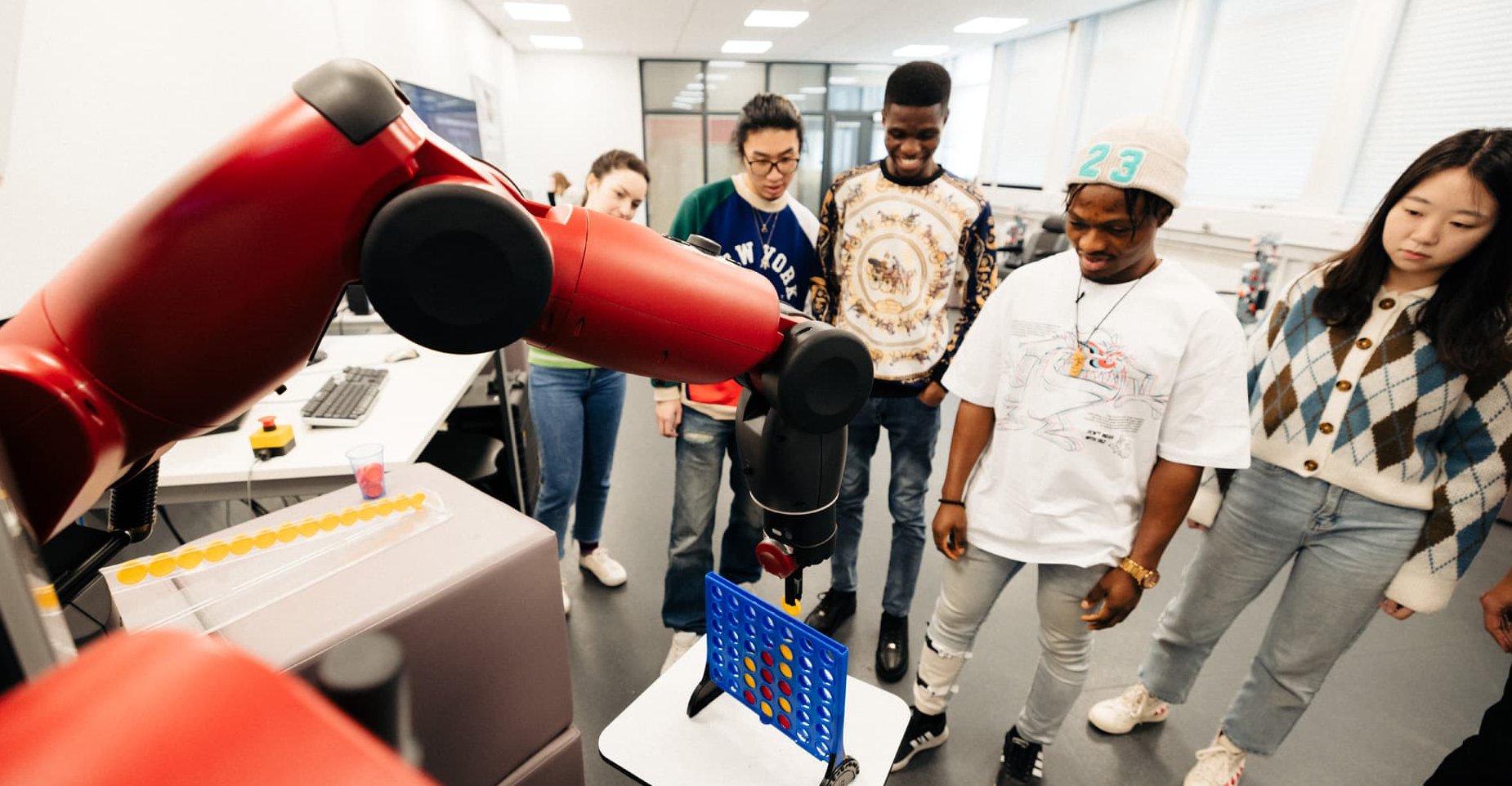 Students in the Computer Science Robotics Lab