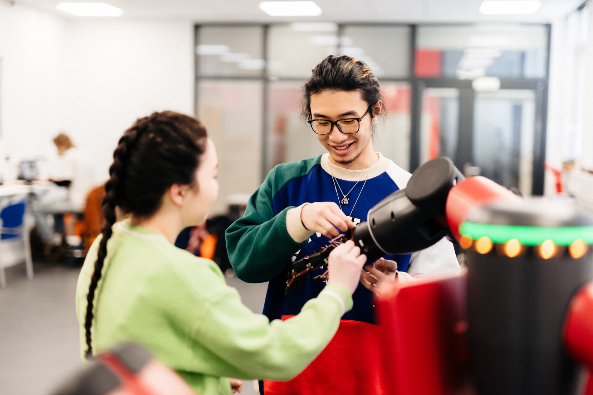 Students in the Computer Science Robotics Lab