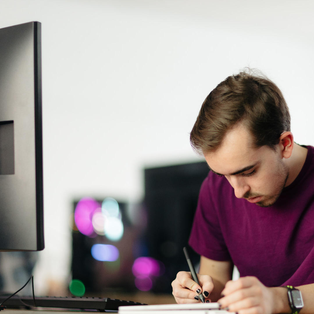 Students using the Computer Science Turing Lab
