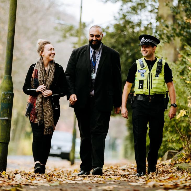 Criminology student Megan Witty with Humberside Police
