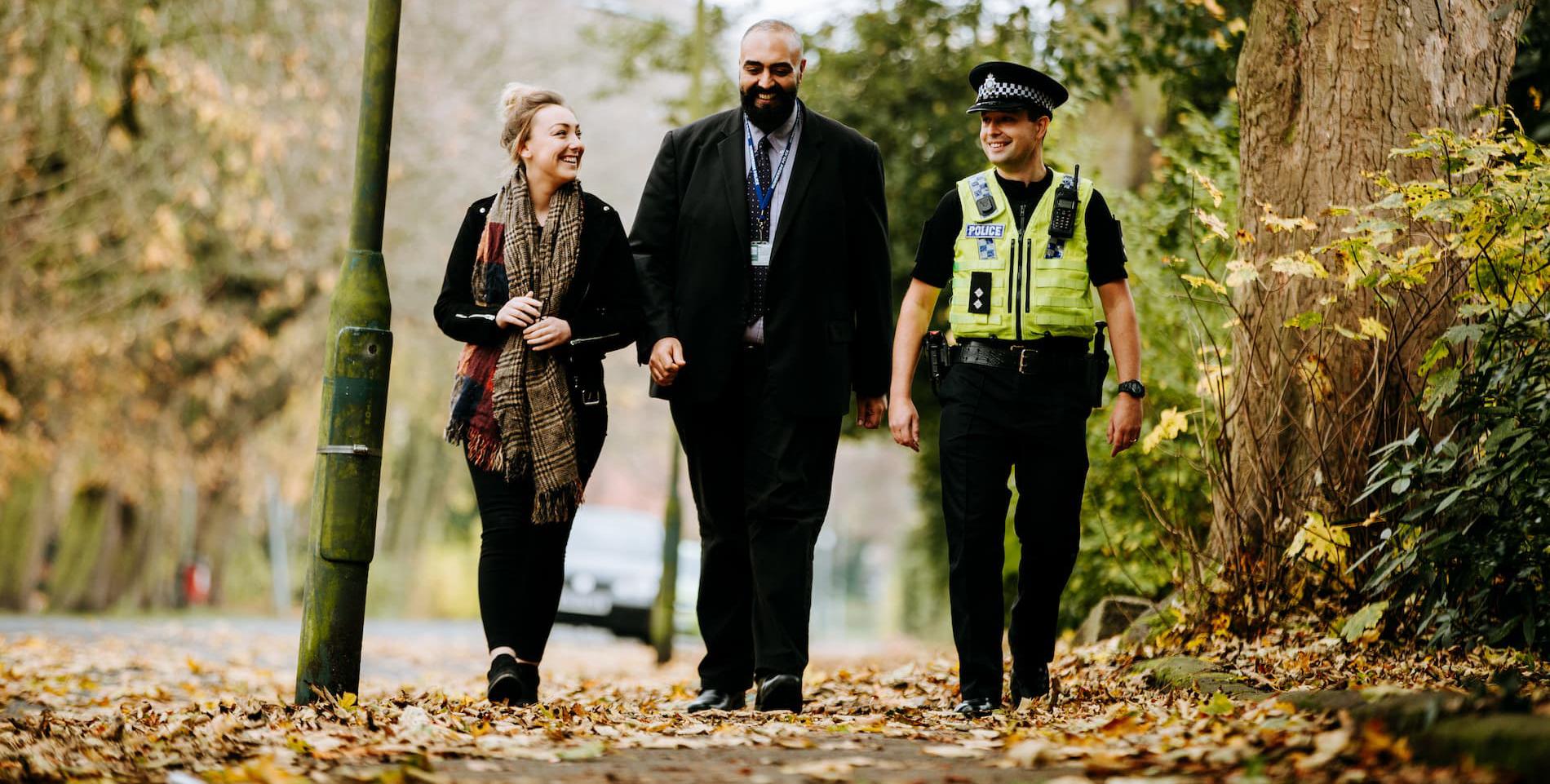 Criminology student Megan Witty with Humberside Police