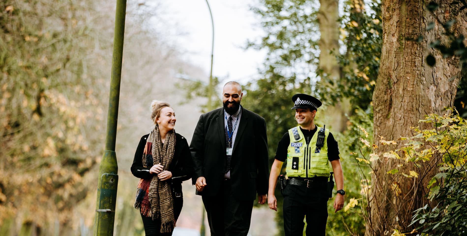 Criminology student Megan Witty with Humberside Police