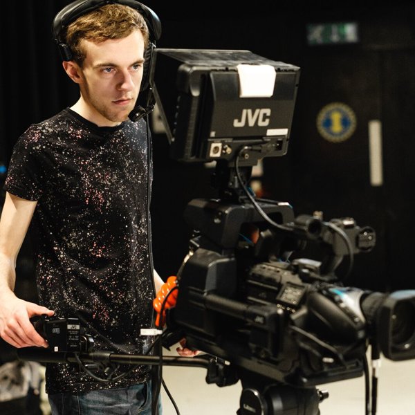 students on the tv production module