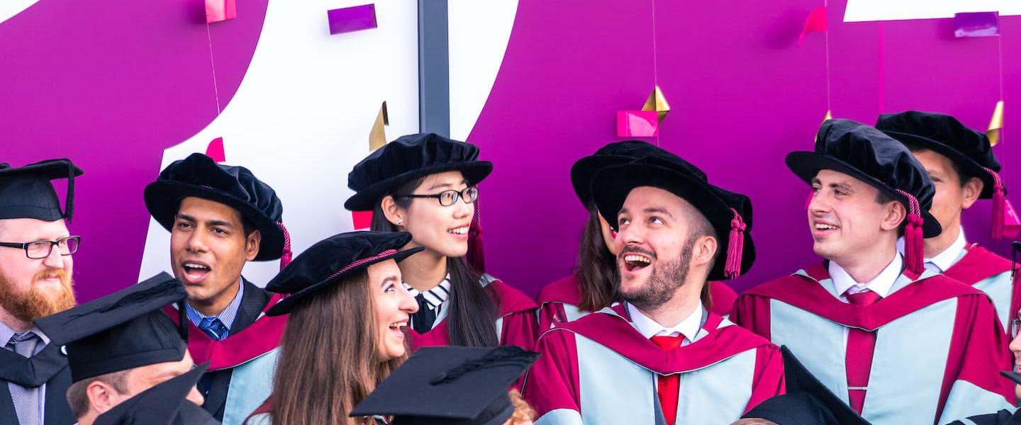 Students celebrating at a graduation ceremony