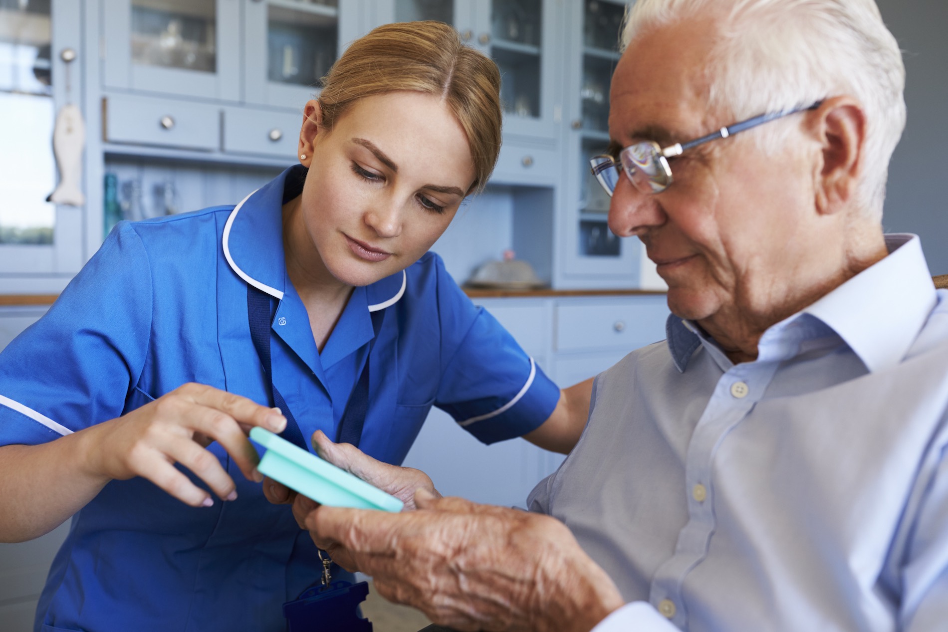 community nurse and patient