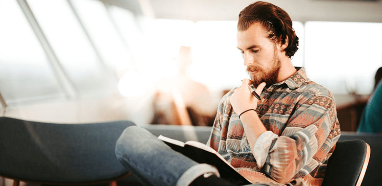 Student in the Library