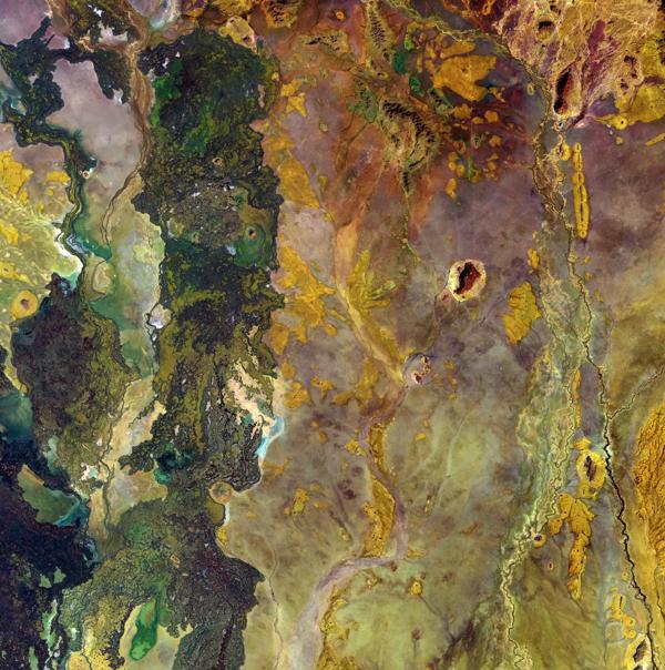 Abstract aerial photo of Kenyan landscape