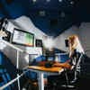 Hull Music student, Tallulah Vigars, working in the University's 3D sound ambisonic recording studio.