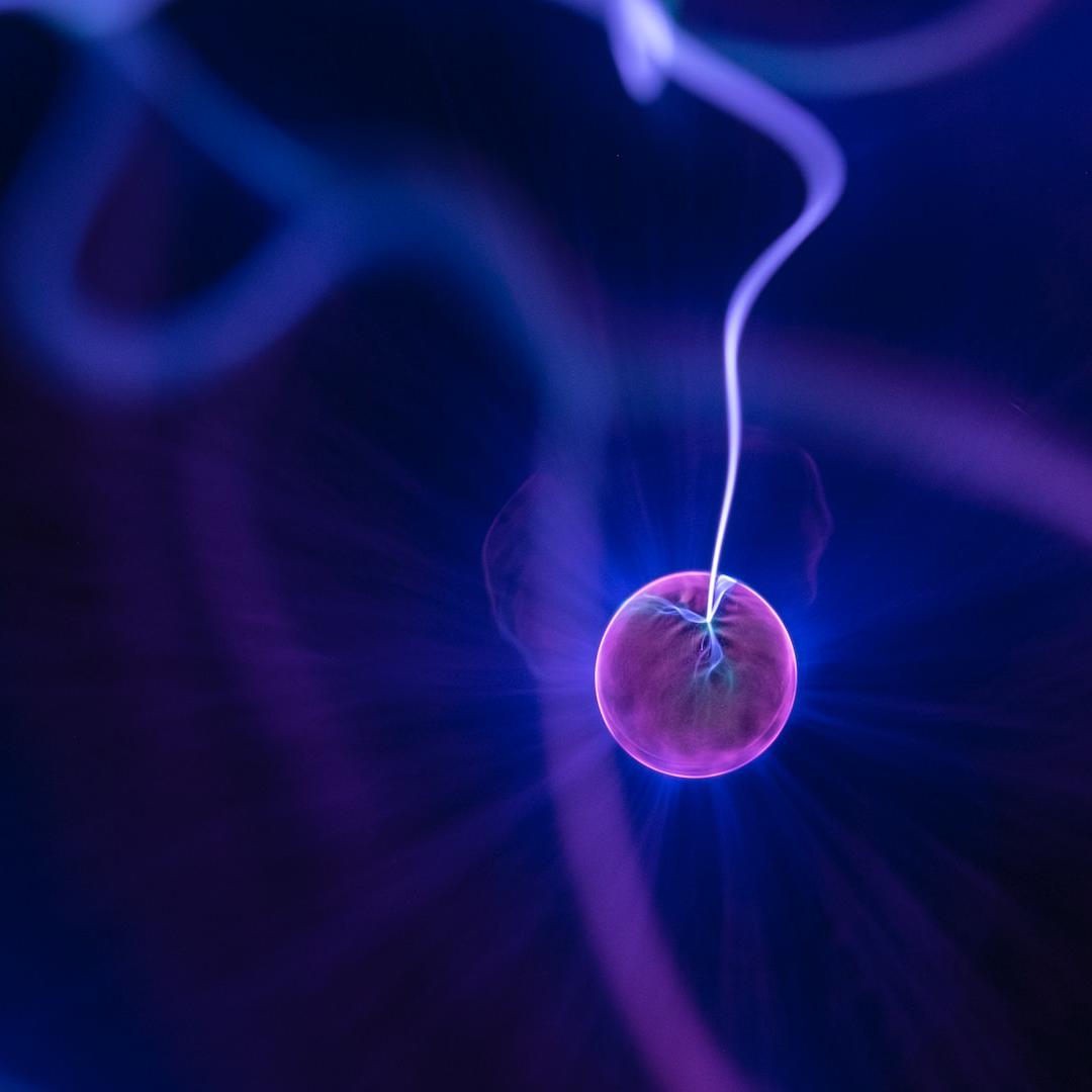 Plasma particle viewed under a micoscope