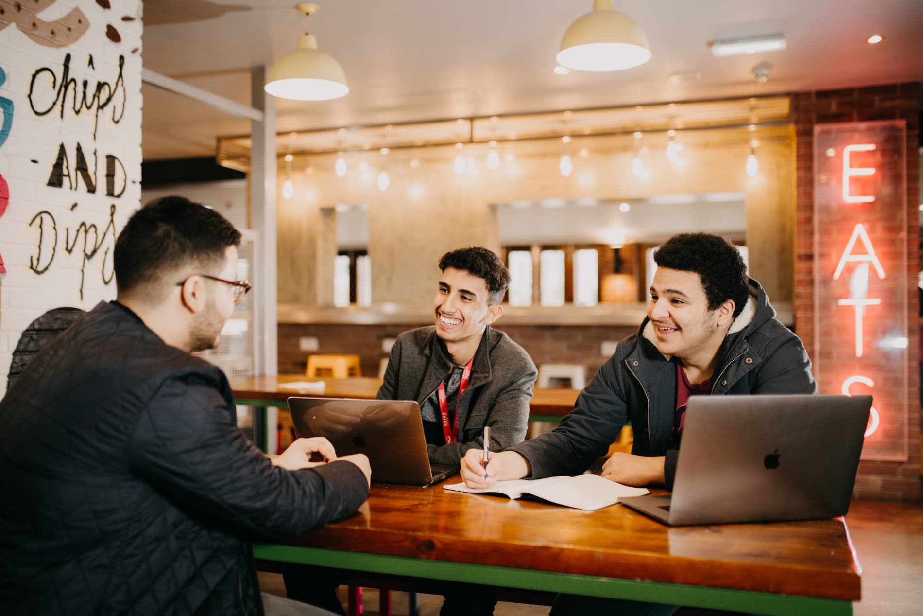 Students studying in Eats