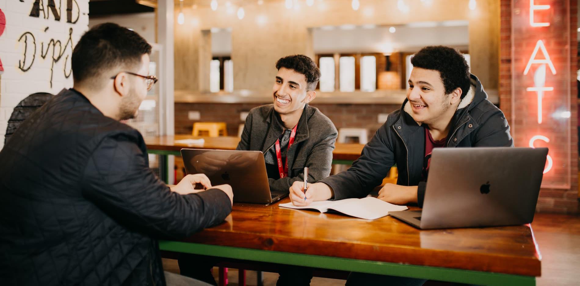 Students studying in Eats