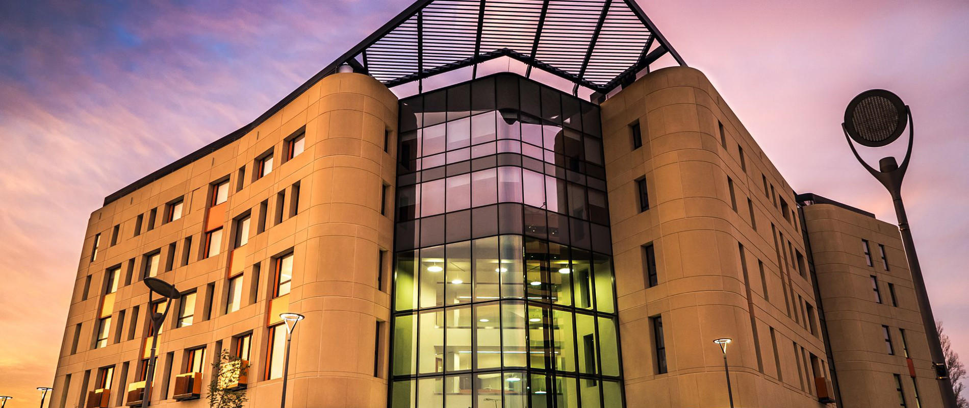 Allam Medical Building at Dusk