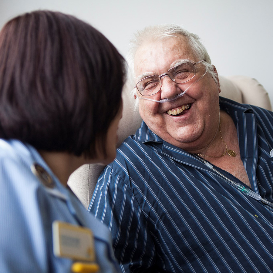 Patient and nurse