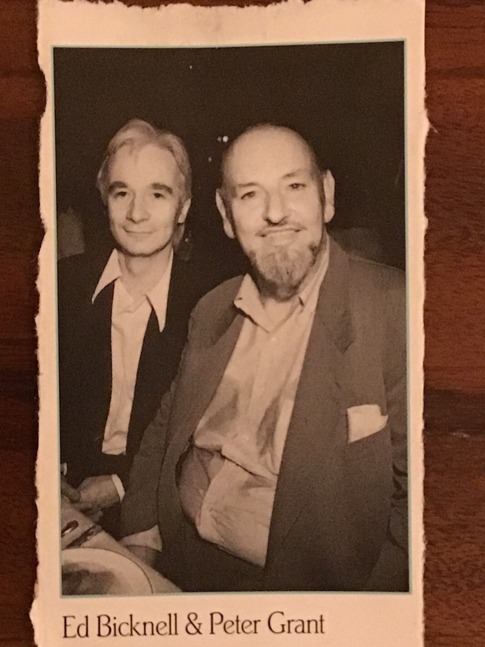 Ed Bicknell with Peter Grant - Manager of Led Zepplin