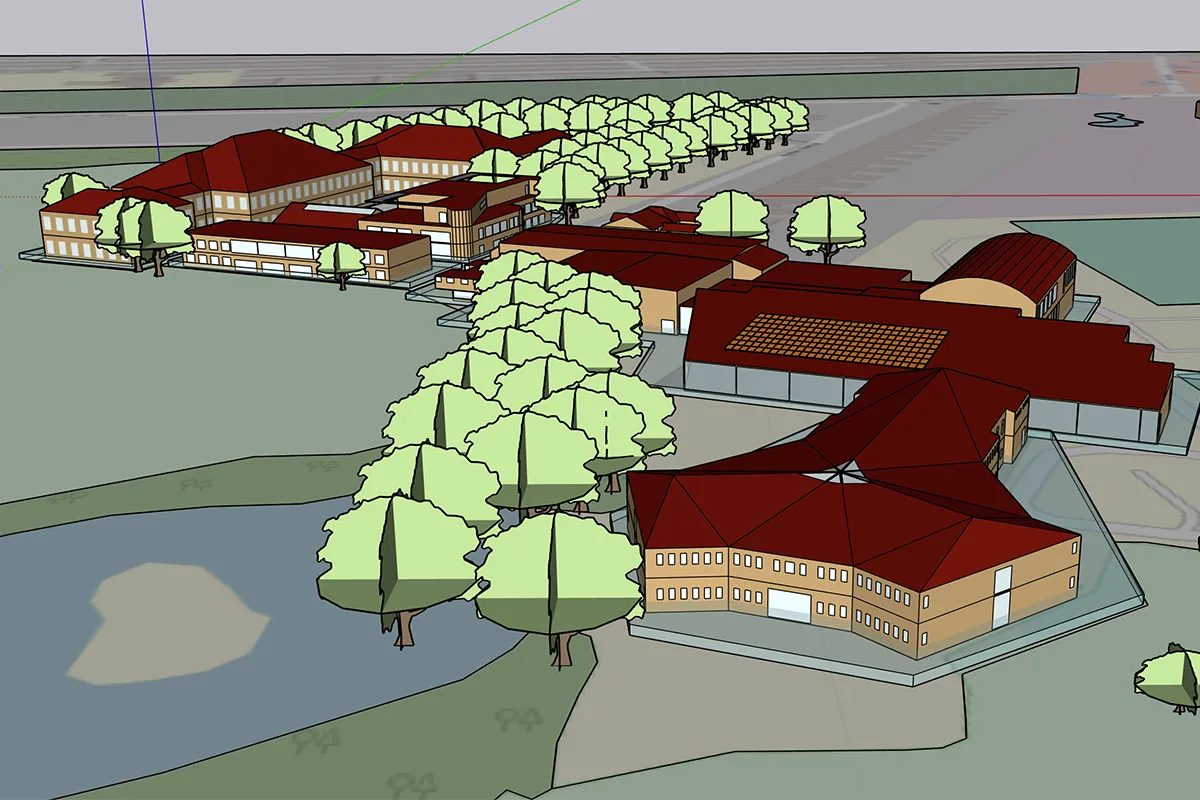 Hymers College campus model by Dr Cheng Zeng