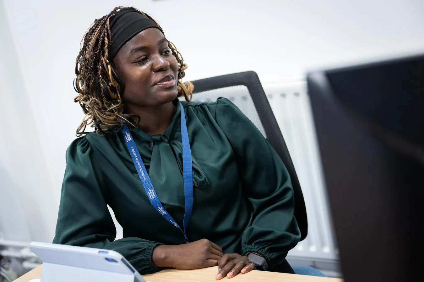 student in the legal advice centre