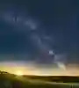 Milky Way viewed from earth with sun rising