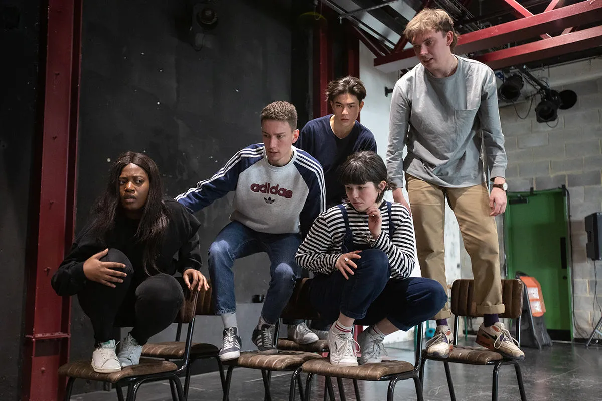 National Youth Theatre members in On The Edge rehearsal