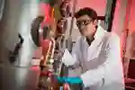 An engineer working in a lab