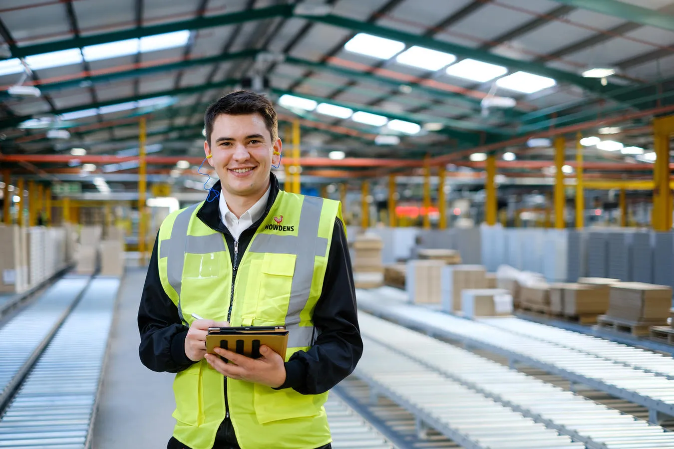 Working student in a warehouse