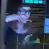 Female student looking at data on computer