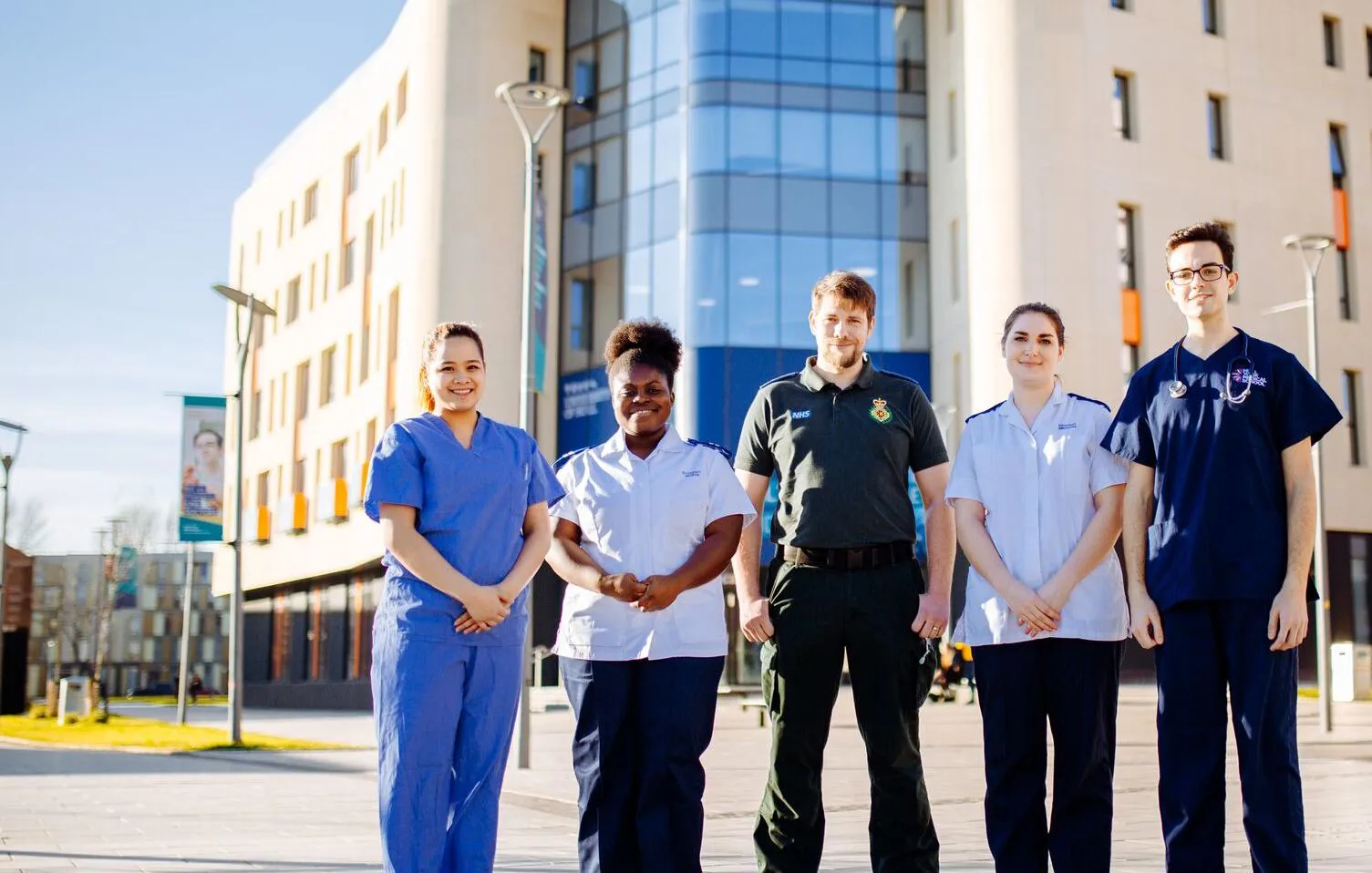 Medical students on Campus at the University of Hull