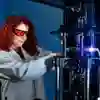 Student in the George Grey Centre Physics Lab at the University of Hull