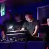Students mixing music in Middleton Hall