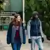Students Walking outside Nidd Entrance