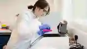 Biological & Marine Science student in a lab at the University of Hull