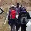 Students walking whilst on a Geology Field Trip to Almeria Spain
