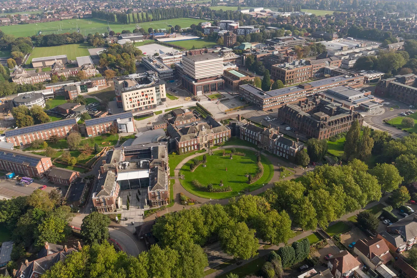 Aerial picture of the University campus