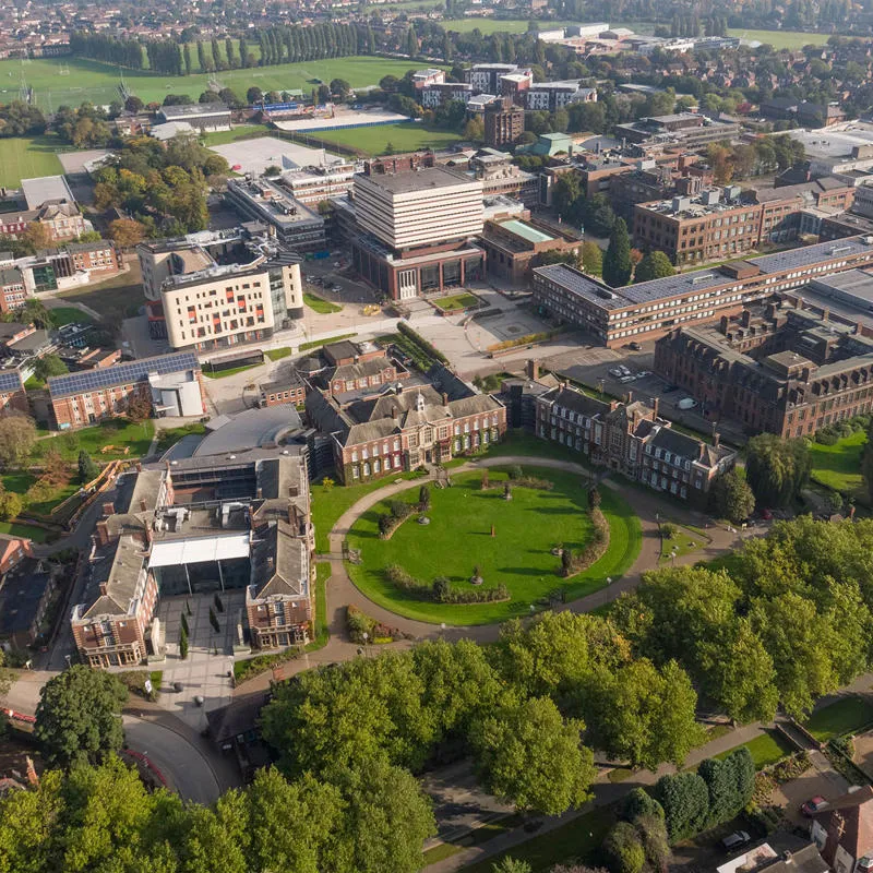 Aerial picture of the university campus
