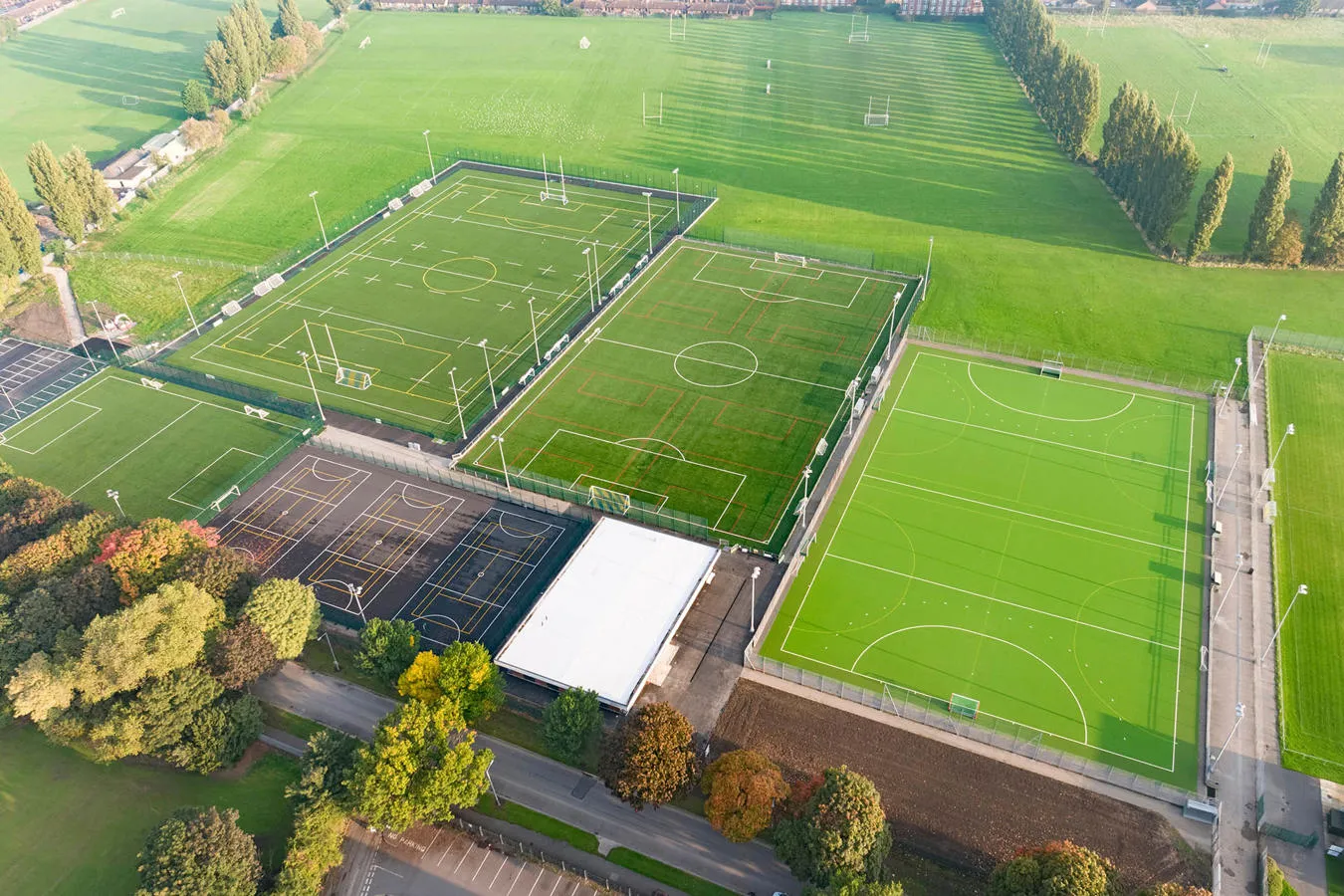 All Weather 3G Pitches from above