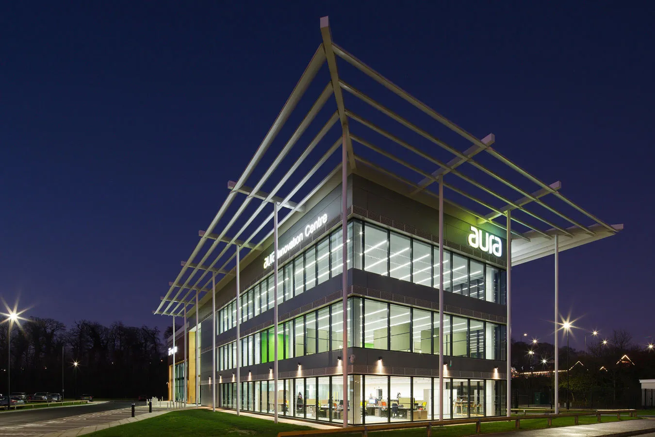 exterior photo of AURA Innovation Centre