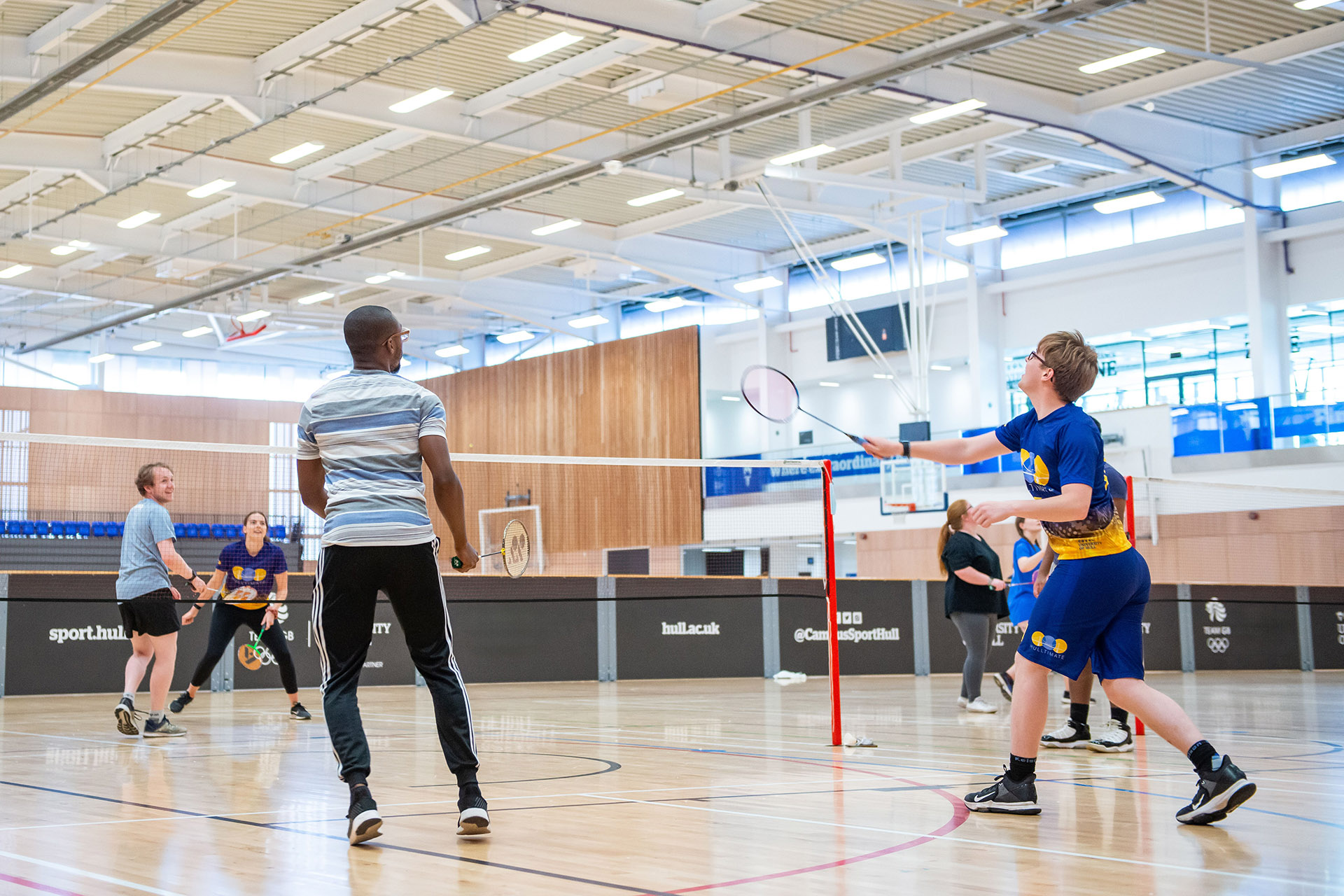 Students playing Badminton