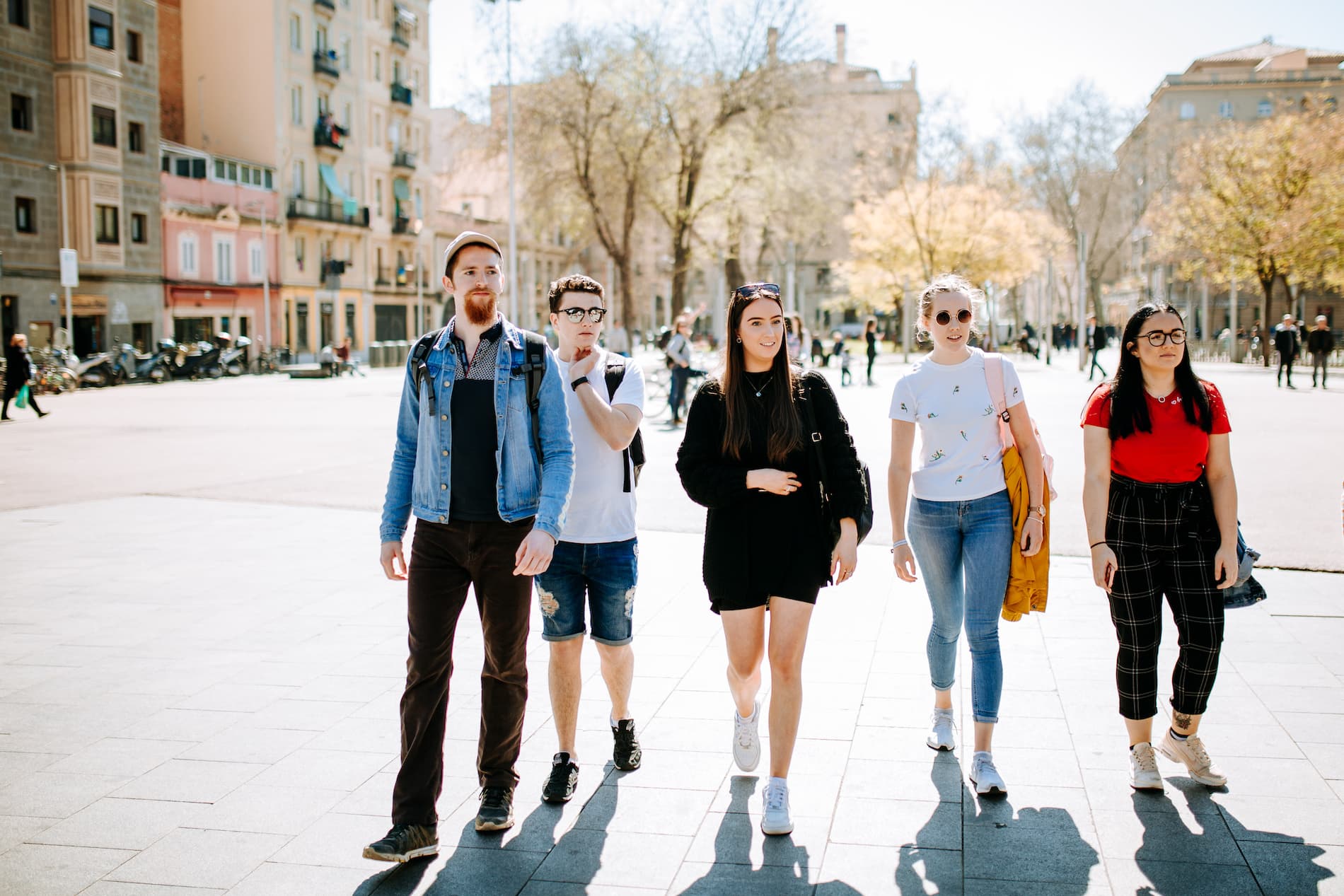University of Hull Geography field trip students in Barcelona