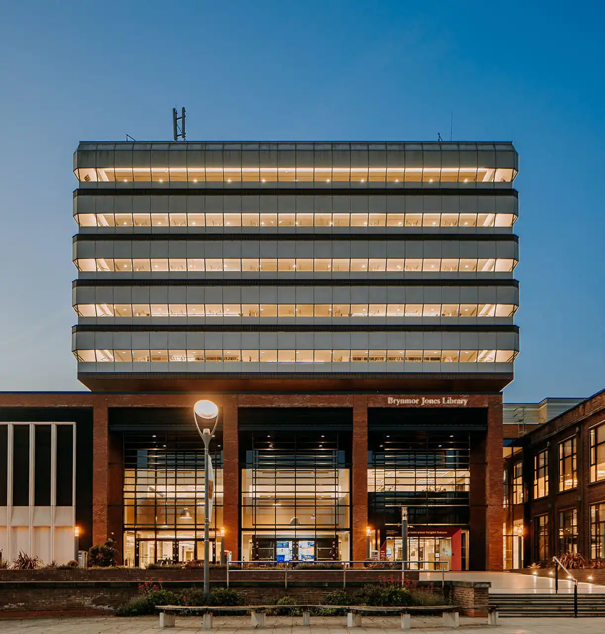 Brynmor Jones Library at Dusk
