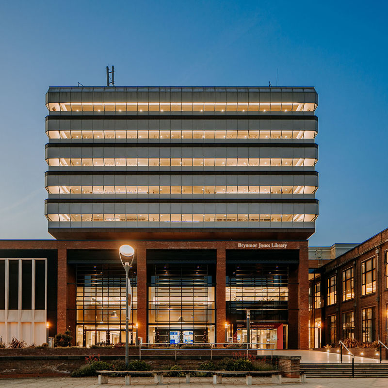 Brynmor Jones Library at Dusk