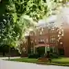 The exterior of the Brynmor Jones library bathed in sunlight