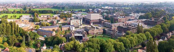 aerial view of the university