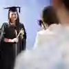 Graduate posing for professional photos.